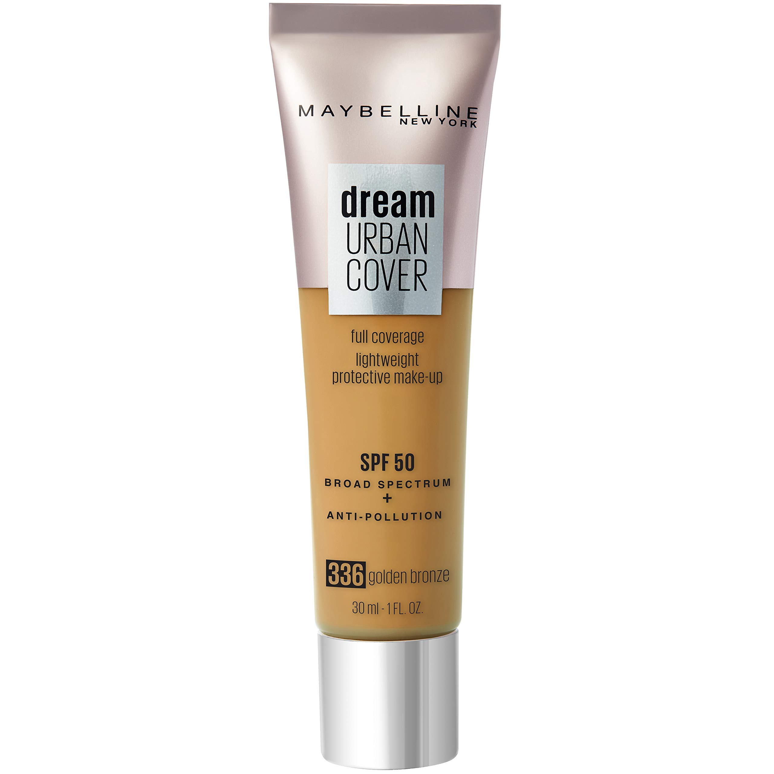 Maybelline Dream Urban Cover All-In-One Protective Makeup 336 SPF 50 Golden Bronze