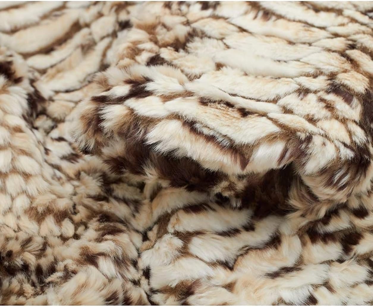 religion faux fur coat in python print