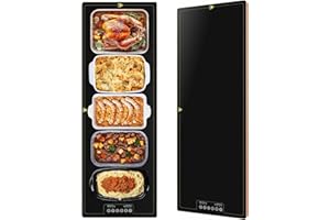 NEW ENGLAND STORIES 40x14 Inch Electric Warming Trays for Buffets Party - Adjustable Temp (100°F-260°F) Food Warmers, Buffet Servers and Warmers - Extra Large Hot Plate for Restaurants, Events
