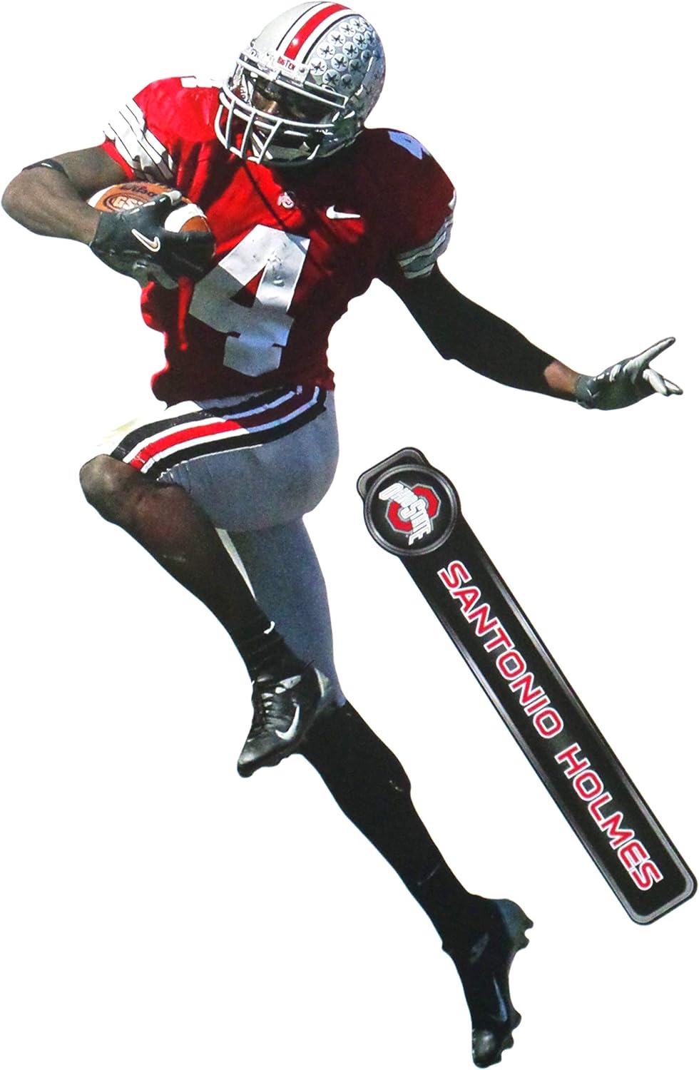 FATHEAD Santonio Holmes Mini Graphic Ohio State Buckeyes Official NCAA Vinyl Wall Graphic 8" INCH