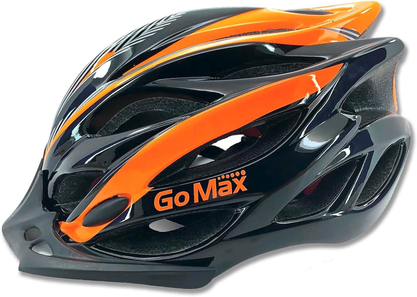 GoMax Aero Adult Safety Helmet Adjustable Road Cycling Mountain Bike Bicycle Helmet Ultralight Inner Padding Chin Protector and Visor w/Rear LED Tail Light Adjust