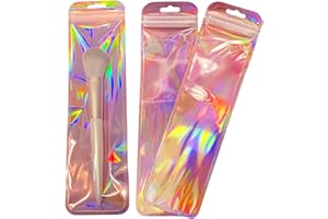 PABCK 100 Pieces Seal Sealing Clear Plastic Bags Zip Resealable Small Gift Packaging Bag with Hanging Hole Lock Jewelry Bag f