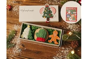 JINGDAN Scented Candles Set of 3,Christmas Candles with Gift Box,Christmas Decorations,Candles for Home Scented,Stocking Stuffers（Christmas Tree & Gloves & Gingerbread Man）