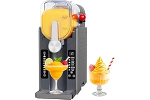 UJR Slushie Machine: No Ice Needed All-in-One Slushy Maker for Home, Real-Time Temp Display, Auto-Clean, 6 Preset | Frozen Margaritas, Cocktails, Frappés, Ice Cream, Smoothies, Milkshakes,Summer Parties