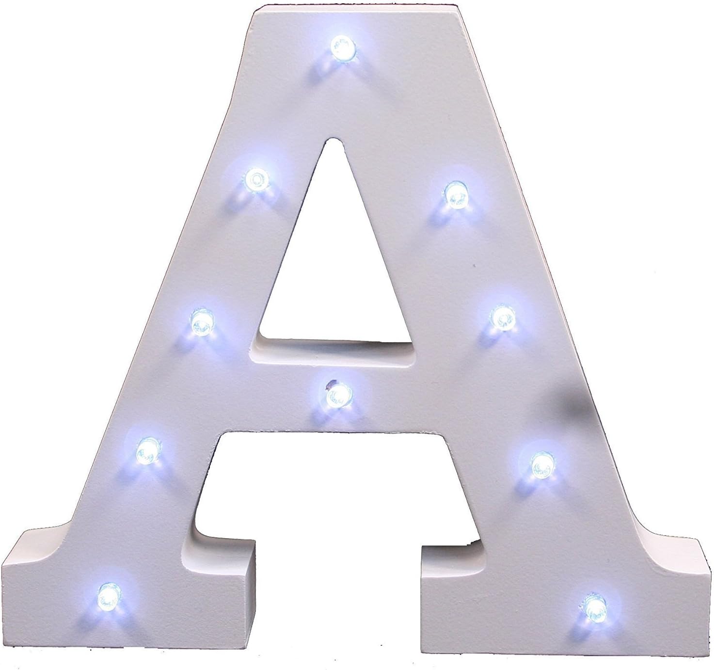 Your Name in Lights, AntEuro Light Up Wooden Alphabet Letter for Christmas Kids Room Party Birthday Wedding Bar Restaurant Decorative, Letter A