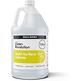 Clean Revolution Multi Surface Cleaner Refill Supply, Non-Toxic, Eco-Friendly & Plant-Based, Ready to Use, Lemon & Herbs, 128 Fl Oz (1 Gallon)