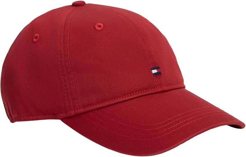 Tampa macia de 6 painéis TH Flag AM0AM14099 para homens, cor vermelha, tamanho único