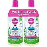 Dapple Baby - Fragrance-Free Foaming Bottle &amp; Soap Refill - 30 fl oz (2 Pk) | Plant-Powered Cleaner for Baby Bottles, Pump Parts, and Sippy Cups
