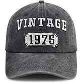 Vintage 1970 1971 1972 1973 1974 1975 1976 1977 1978 1979 Hat for Men Women, Funny Adjustable Cotton Birthday Baseball Cap