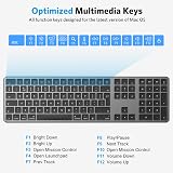 OMOTON Wireless Bluetooth Keyboard for Mac 3 Bluetooth Channels Quiet Typing view 8
