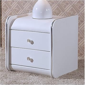 Amazon Com Rkrzlb Modern Bedside Table Simple Storage Cabinet Assembling Leather Bedside Table Storage Cabinet European Style Small Bedside Table 18 1x16 5x18 9inch Oak Nightstand Color White Furniture Decor