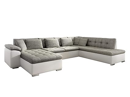 Mirjan24 Eckcouch Ecksofa Niko Bis! Design Sofa Couch! mit Schlaffunktion und Bettkasten! U-Sofa Große Farbauswahl! Wohnlands