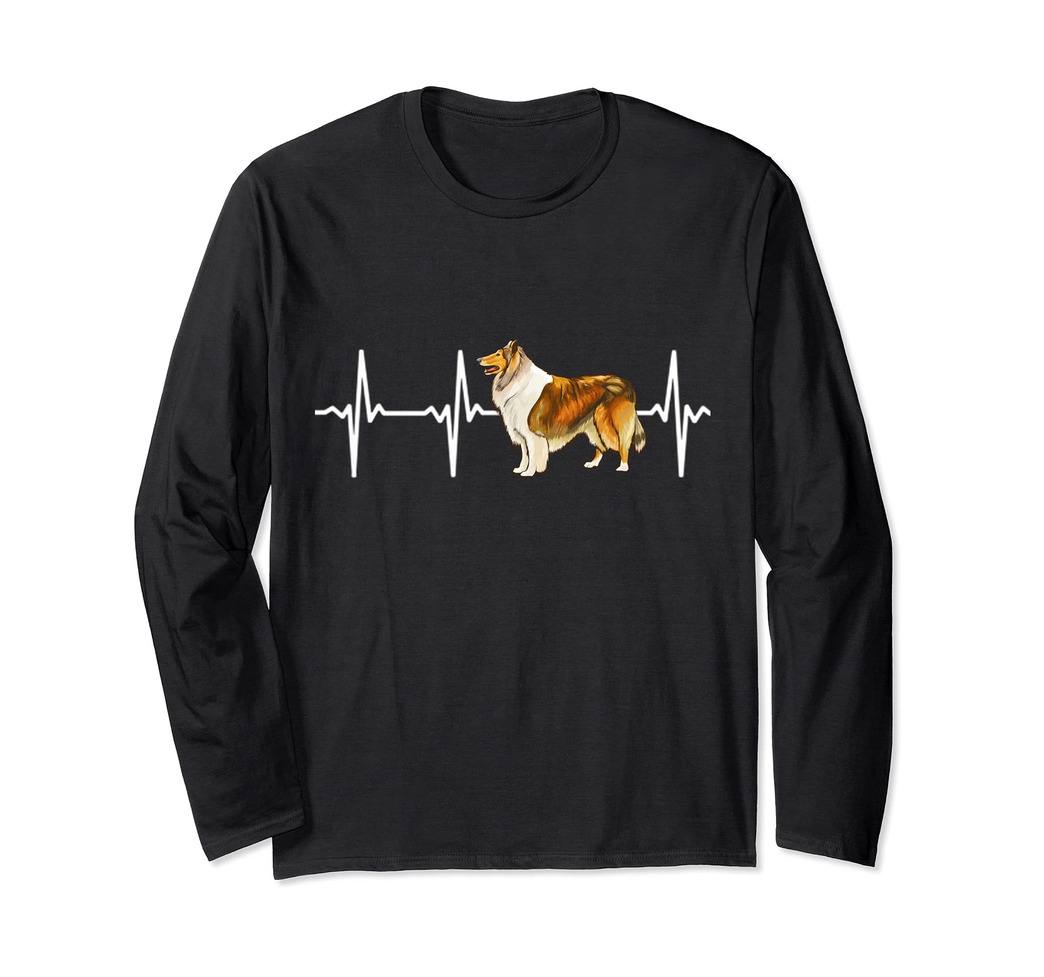 Collie Heartbeat Love My Dog Long Sleeve T-Shirt