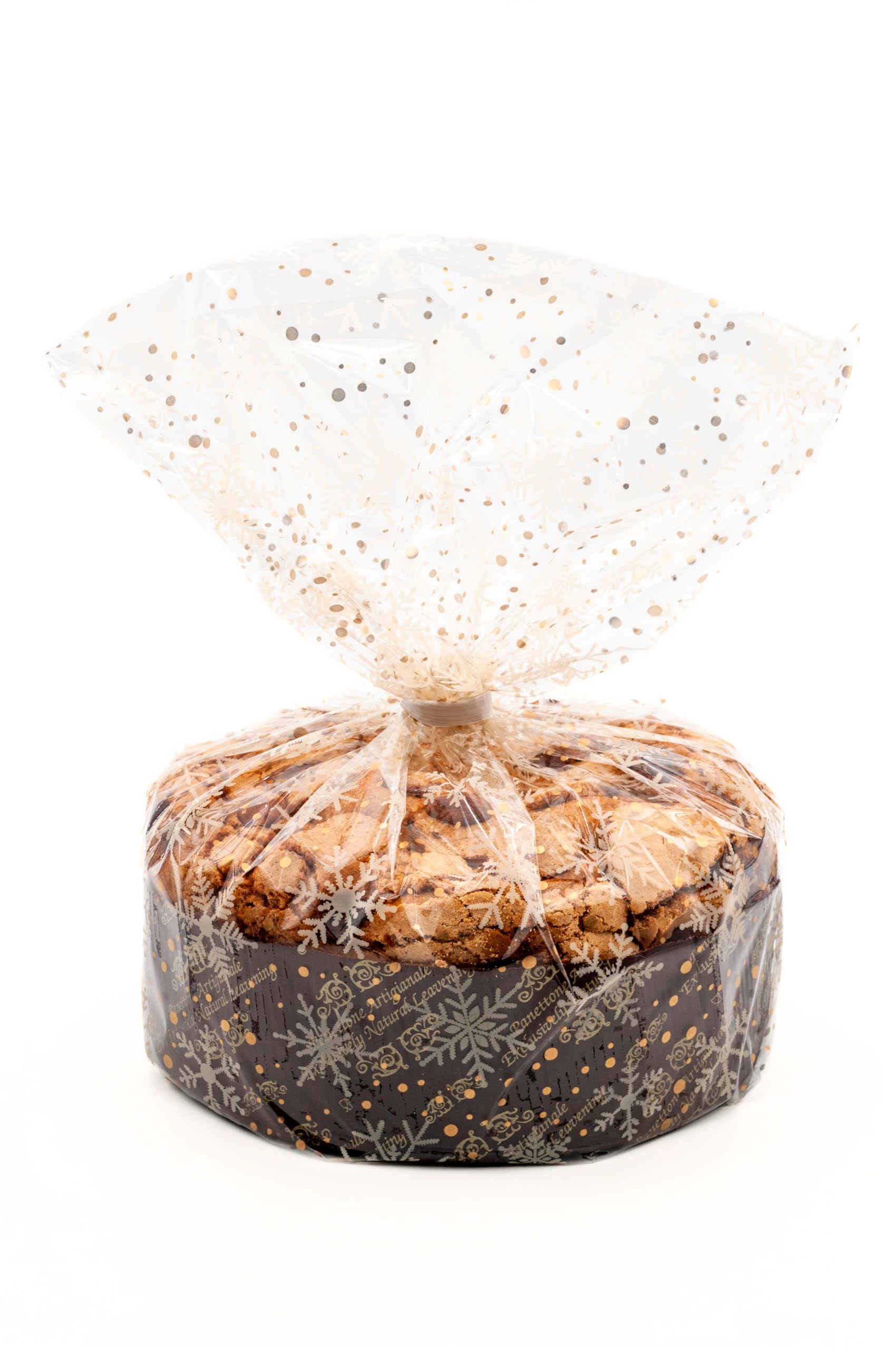 Italpak Transparent Food Bags, Polypropylene, White/Gold, 35 x 50 cm, Pack of 50