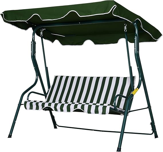 Outsunny Columpio Balancín de Jardín 3 plazas para Porche Terraza o