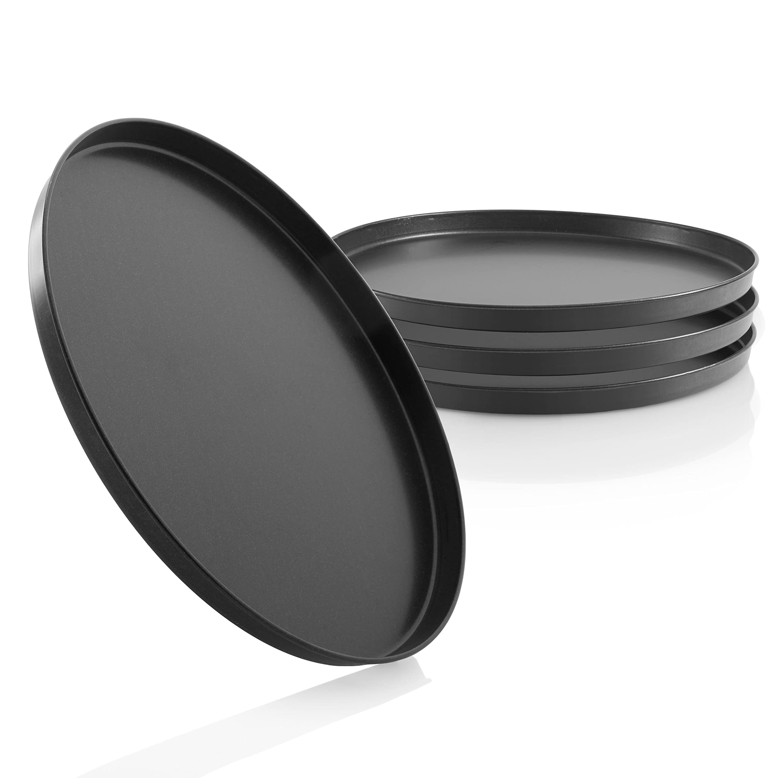 Grizzly Pizza Tray Round 28 cm, Set of 4, Non-Stick Coated, Baking Tray Round, Versatile, Made in Germany