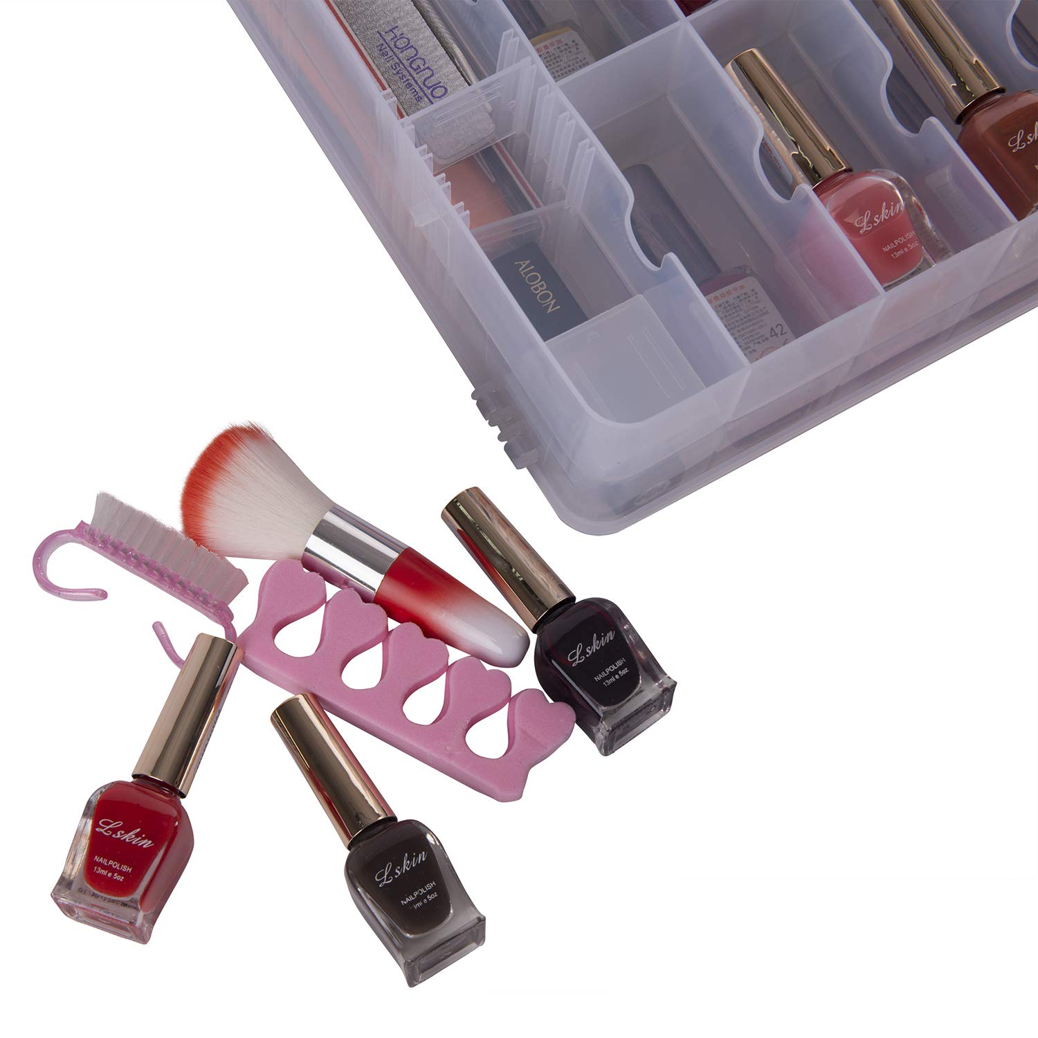 Zoostliss Universal Clear Nail Polish Organizer Holder for 48 Bottles