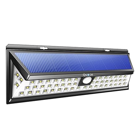 Quace Solar Power Outdoor Motion Sensor Light (Black, Plastic)