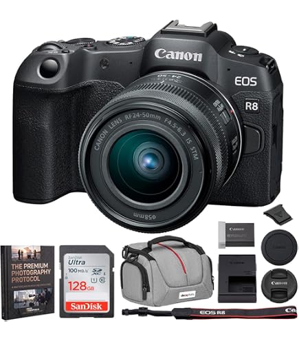 Amazon.com : Canon EOS R8 Camera Bundle with 24-50mm + 420-800mm