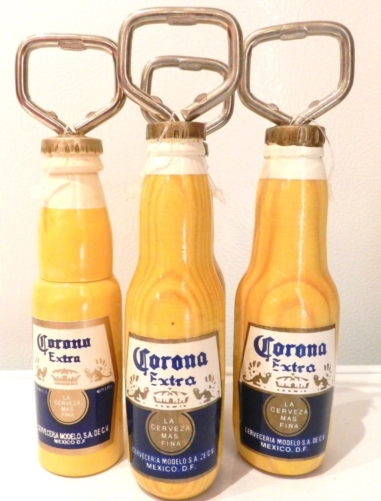 Corona Extra Image Wood Metal Bottle Opener From Mexico New