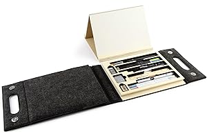 Three by Three Seattle jOTBLOCK Portable Studio Essentials: With Pencils, Markers & Tools for Drawing & Sketching, Watercolor Pencils & Brushes