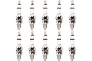 YOFMOO Spark Plug A7TC for GY6 50cc 70cc 90cc 110cc 125cc 150cc ATVs Scooter Pit Dirt Pocket Racing Bike Moped Go Kart Quad Buggy TaoTao Buyang Roketa Kazuma Sunl Baja Panterra Kymco Pack of 10