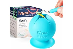 iVyne Berry Suctioned Vinyl Weeding Scrap Collector & Holder for Weeding Tools for Vinyl - Blue