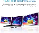 Zunate Triple Portable Monitor 15.4" Full HD 1080P IPS Laptop External Screen view 2
