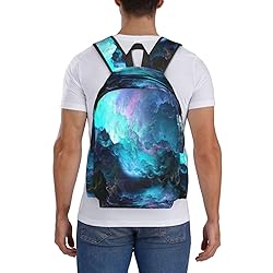 Muxxirt Daily Backpack Beautiful Galaxy Cyan nebula