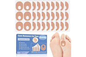 FLATRI 54 Pcs Corn Pads for Toes, Oval Corn Pads Self Stick Waterproof, Callus Cushions for Women Men to Reduce Friction and Pressure