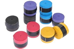OSALADI 10pcs Tennis Racket Grip Straps Sweat-Absorbent Anti-Skid Handle Tape Bands for Badminton Fishing