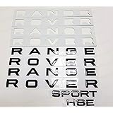 PUOU 3PCS Set Gloss Black Fit for R@.N.G.E R.O.V.E.R & Sport HSE Letters Badge Logo Front Rear Hood (GLOSS BLACK)