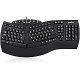 Perixx PERIBOARD-512 Ergonomic Split Keyboard - Natural Ergonomic Design - 485x236x44mm - Black - UK Layout