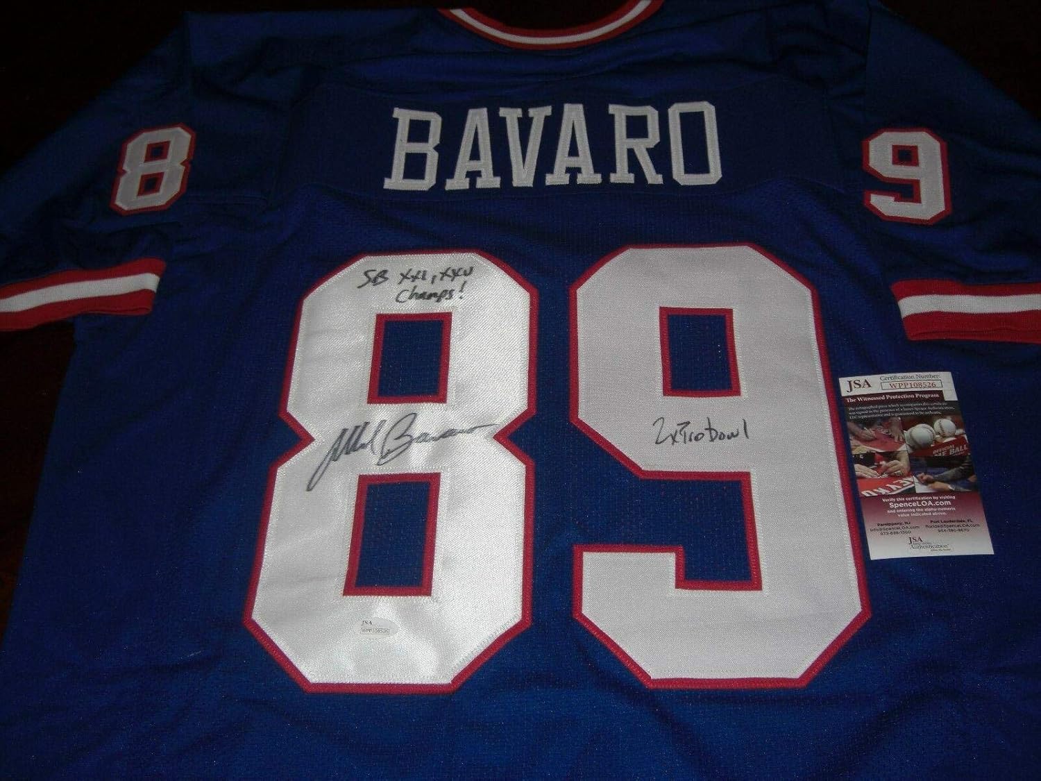 mark bavaro signed jersey