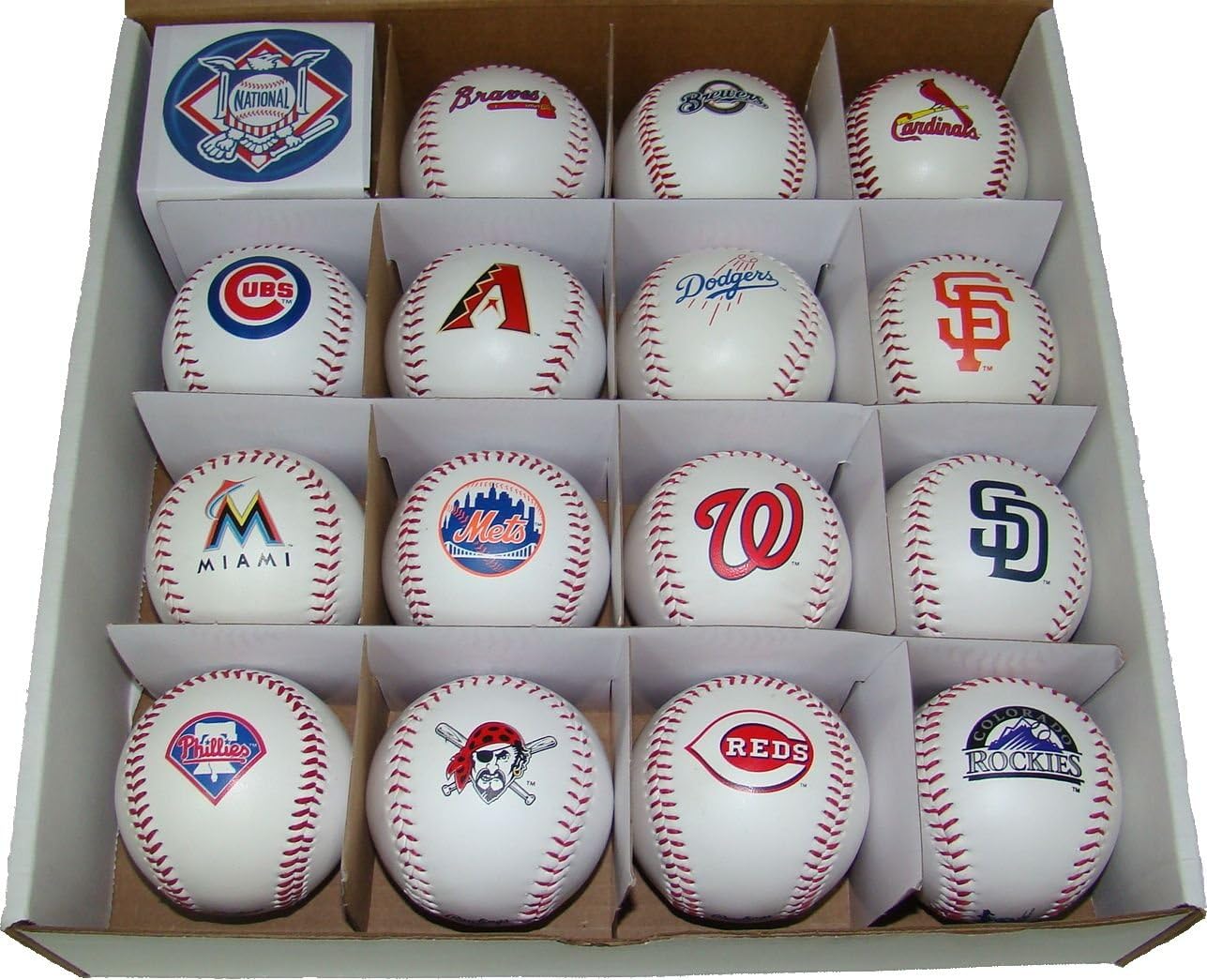 Rawlings Team Replica NL Baseball Collector Set of 15