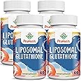2400MG Liposomal Glutathione, Reduced L-Glutathione, Glutathione Supplement with Vitamin C, Master Antioxidants, Enhanced Absorption, Antioxidant Supplements - Immune System, 240 Softgels