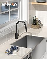 APPASO Black Kitchen Tap with Pull Out Spray 2 Modes 360° Swivel 304 Stainless view 2