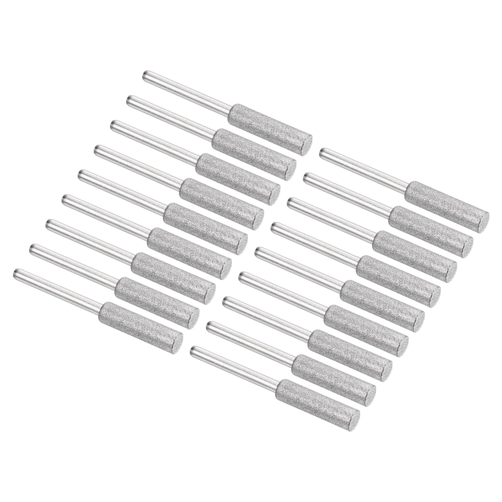 PATIKIL 7/32 Inch Diamond Chainsaw Sharpener, 18 Pack Sharpening Stone Polishing Grinding File Tool, Silver
