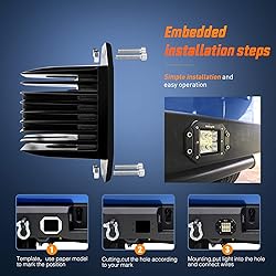 Nilight 2PCS 18W Flood Flush Mount LED Work Light