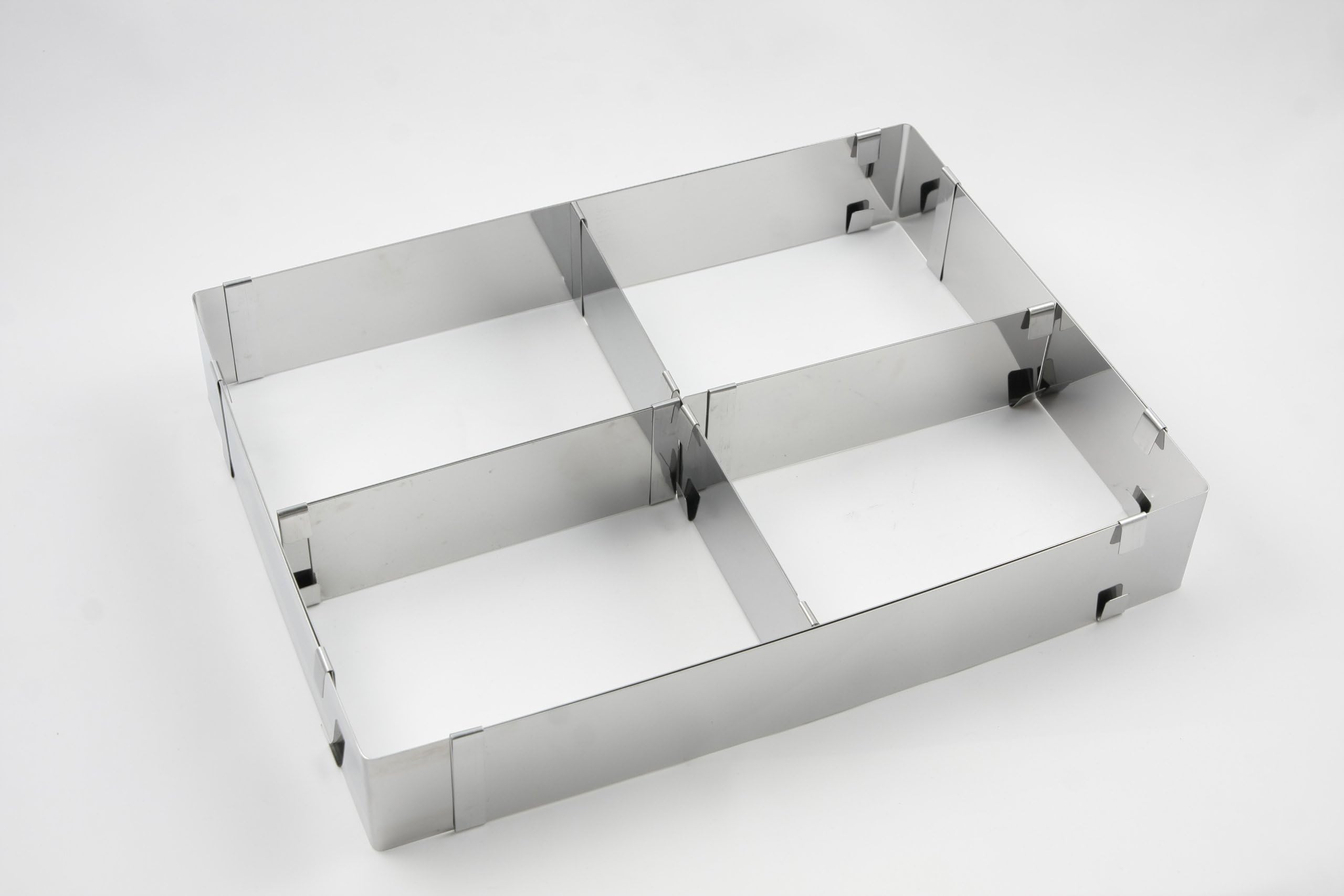 Menz baking tray Separators/5 cm Tall/Stainless Steel – Free Delivery, mit zwei Teilern 4 Stück