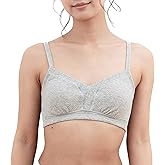 Cotton Bra – 100% Cotton Where It Touches Skin, Wireless, Ultra Soft, Stretchy, Sensitive Skin, Made in Japan