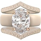 Rinfit Silicone Ring with Stone - Oval Cut Cubic Zirconia Solitaire Engagement Ring for Women - Rubber Wedding Bands - Patented Design