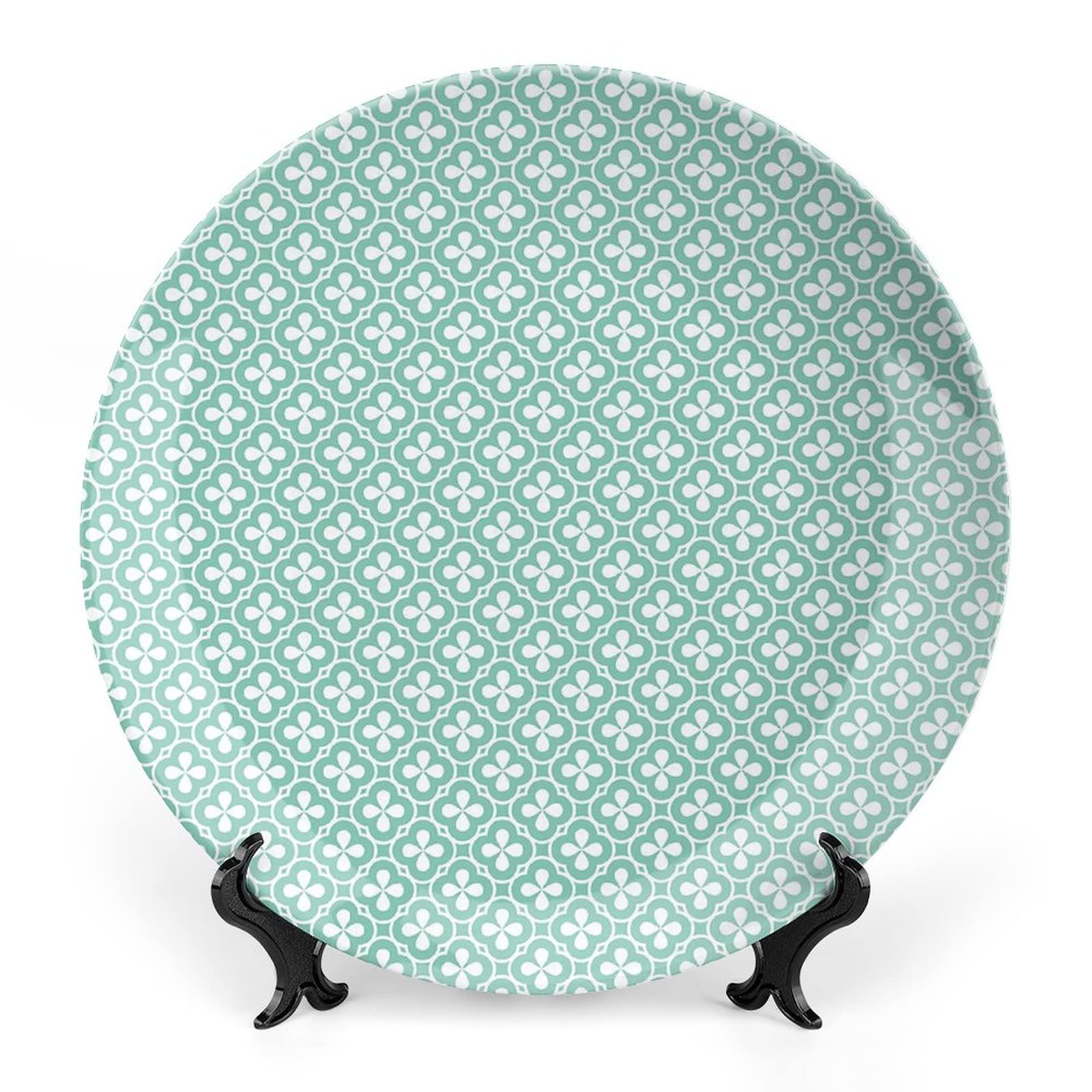 XISUNYA 10 Inch Decorative Plate, Floral Porcelain