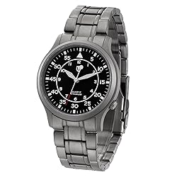 BERNY Men's Titanium Watch Japanese Sweep Second