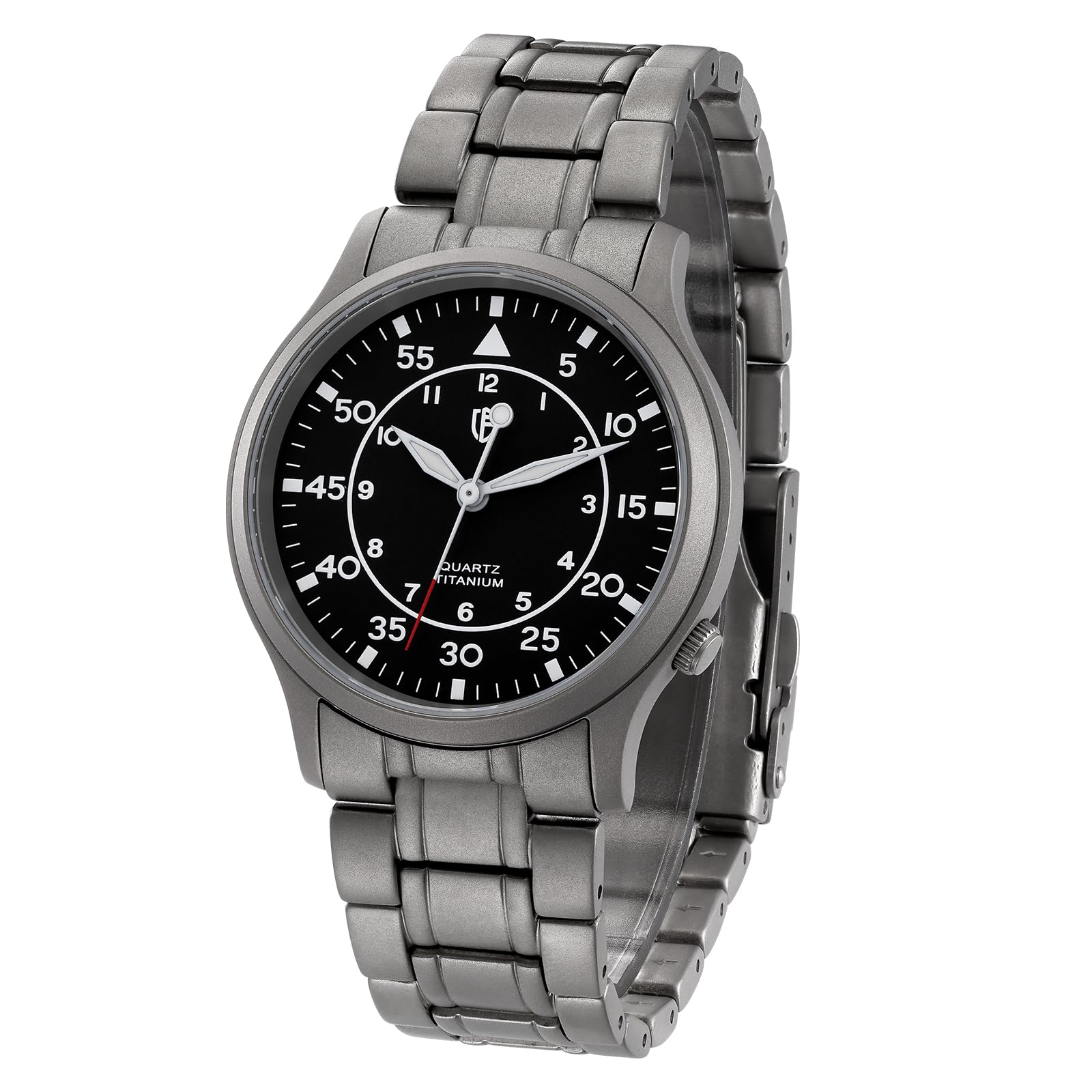 BERNY Men's Titanium Watch Japanese Sweep Second