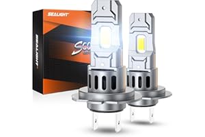 SEALIGHT 2026 Upgraded H7 LED Headlight Bulbs, 1:1 Design 50,000LM 900% Brighter H7 LED Bulbs, 6500K Cool White H7 Halogen Re
