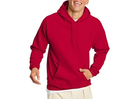Hanes EcoSmart Hoodie, Midweight Fleece, Pullover Hooded Sweatshirt for Men