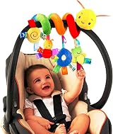 zhongdada Spiral Pram Stroller Crib Toy Plush Rattle Sensory 0-12 Months Boys view 1