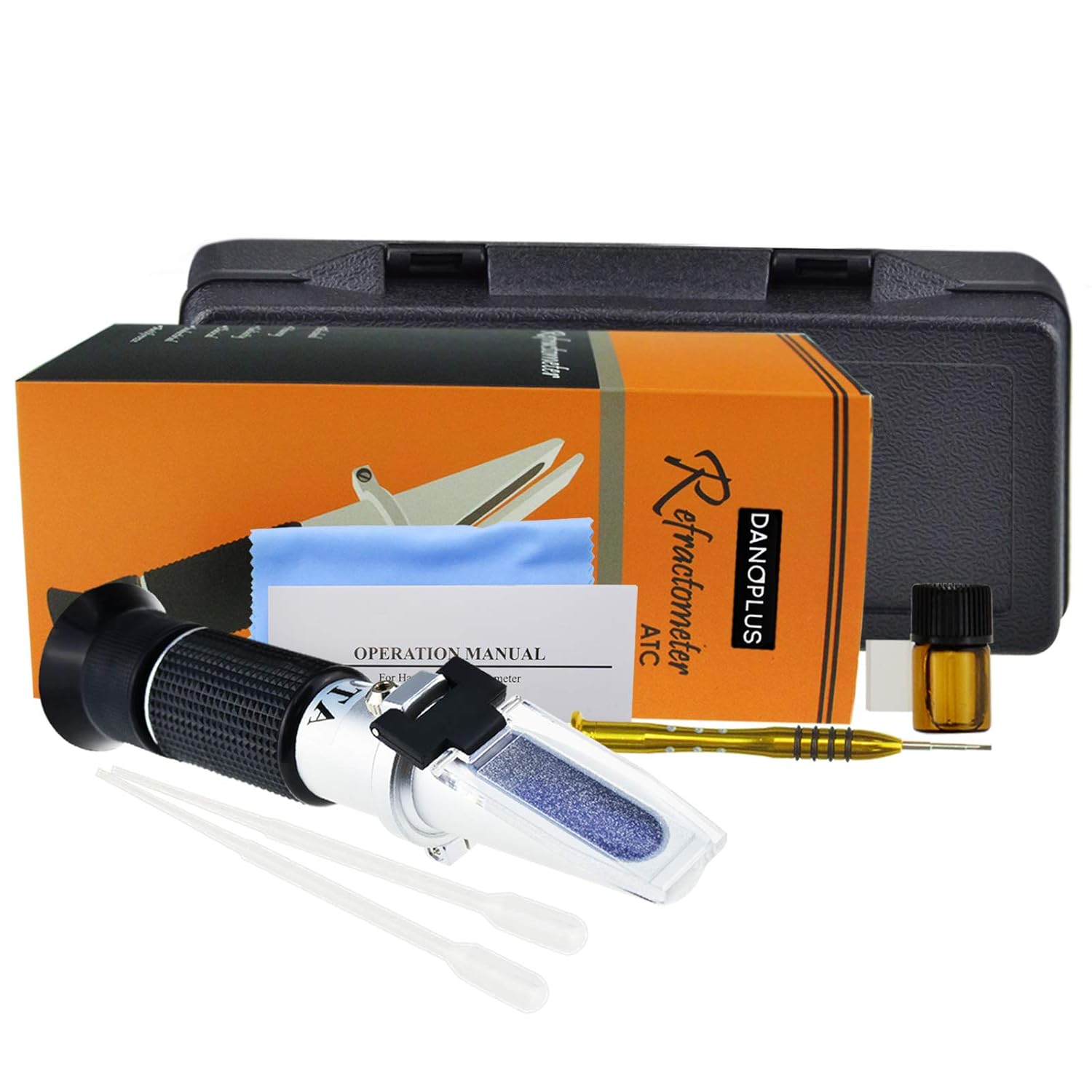 Honey Moisture 5890 Brix Refractometer with ATC, Handheld High Measuring Range Sugar Content