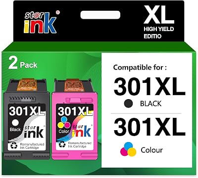 Starink 301XL Ink Cartridges Black and Colour Remanufactured Combo Pack